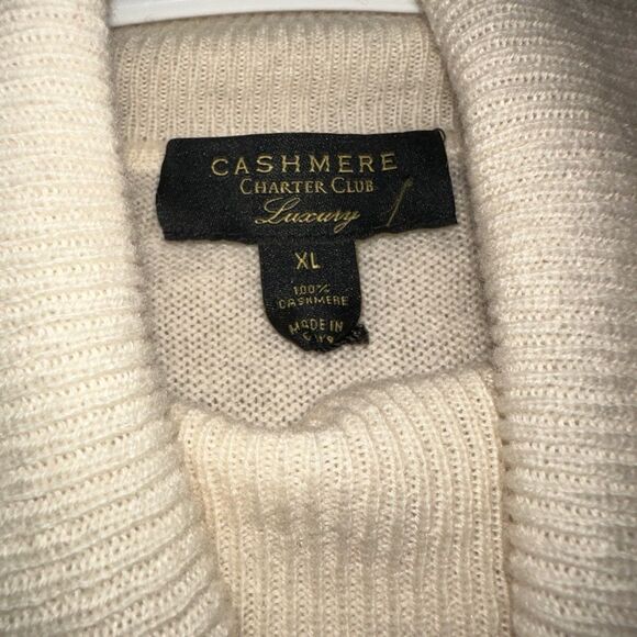 Charter Club Cream 100% cashmere - Picture 3 of 6